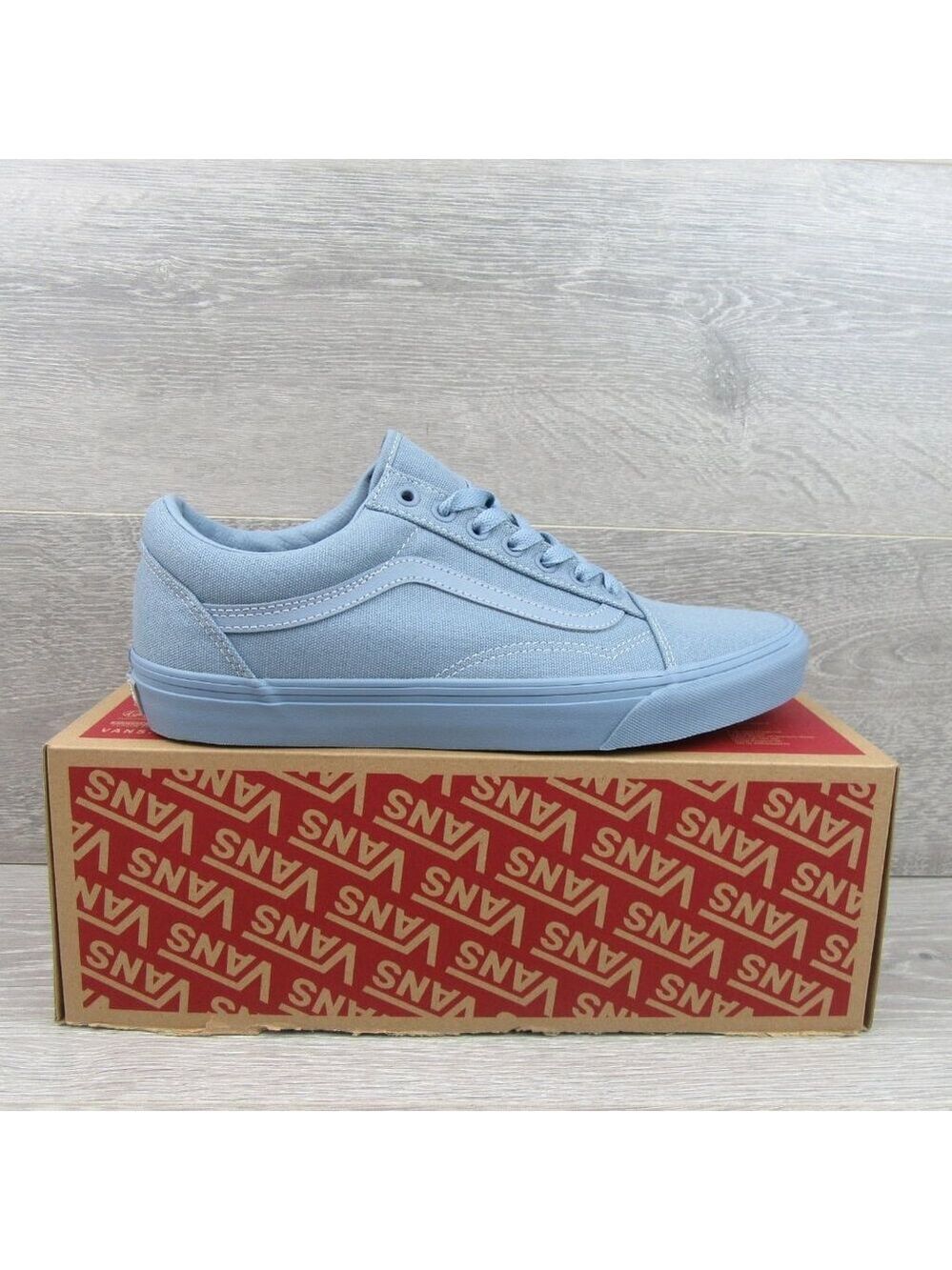 Vans Old Skool Mono Dusty Blue Mens Size 9 Sneakers NEW - Picture 2 of 13